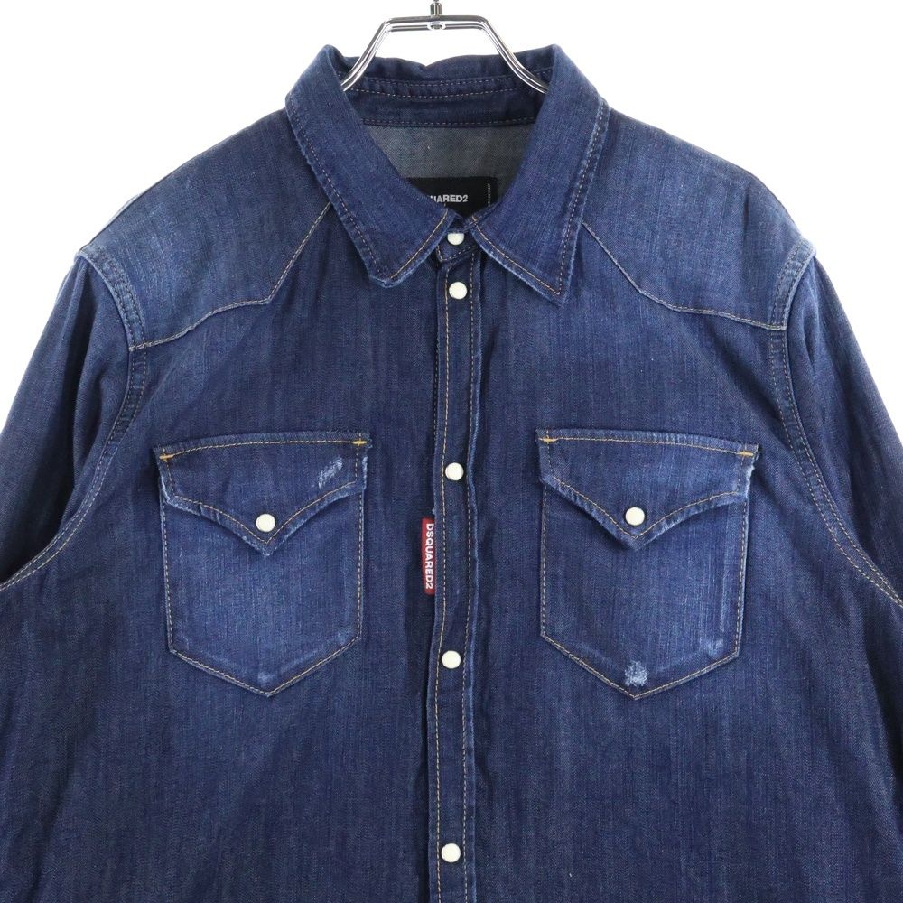 DSQUARED2 (ディースクエアード) 23AW スナップボタン デニム長袖