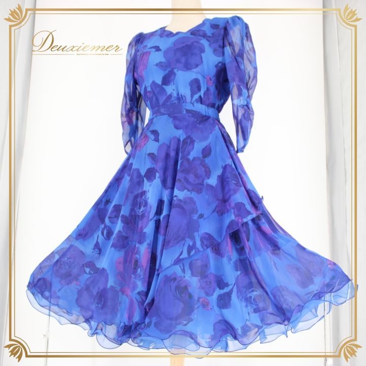 社交ダンス 衣装 上下セット ツーピース レッスンウェア パーティ衣装 レディース オールシーズン U NA ユーナ 青 ブルー系 パーティ用 ダンスウェア レディース衣装 レッスン用 Mサイズ ファスナー付き 伸縮性あり トップス