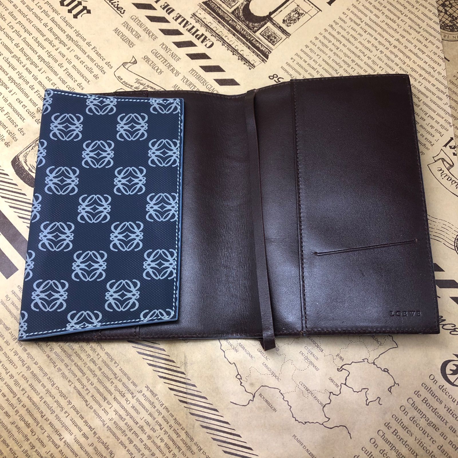 ロエベ ノートカバー 手帳 ブックカバー ダイアリー アナグラム FX377