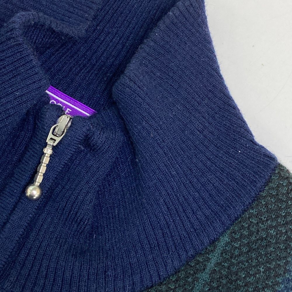 ゴルフ BEAMS GOLF PURPLE LABEL 裏付きセーターネイビー L