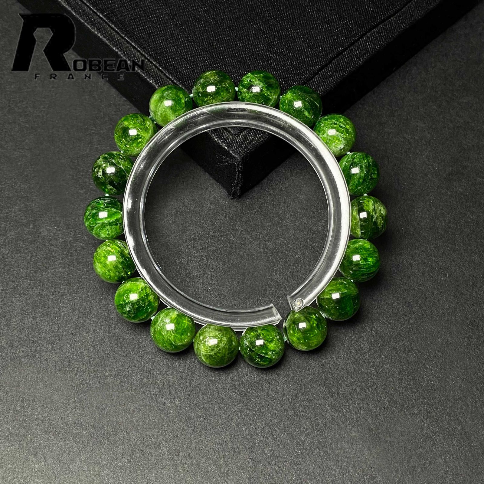 EU製 定価15万円 ROBEAN ダイオプサイド ブレスレット パワーストーン 天然石 オシャレ プレゼント 10 8 11 1 mm