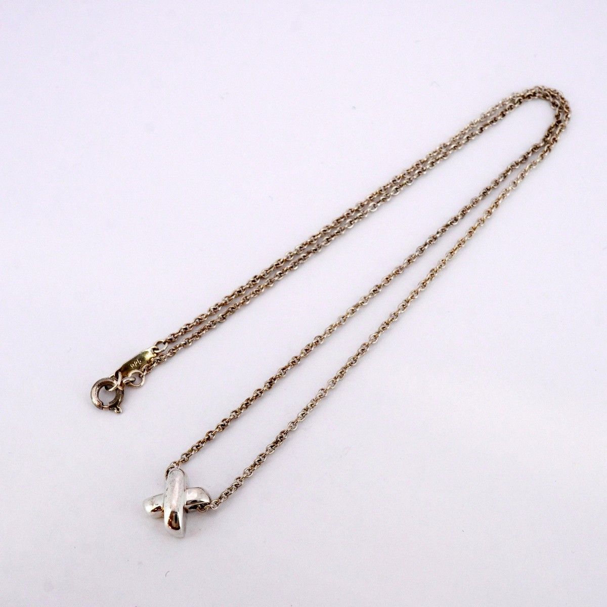 5job0362】ティファニー ネックレス クロスステッチ シルバー925【中古