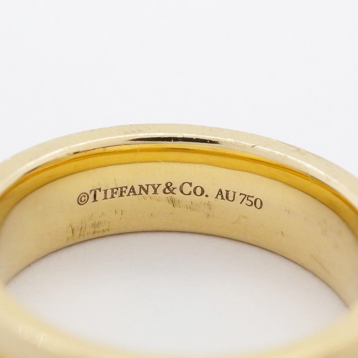 5 job 0383 ティファニー リング Tナロー K 18 YG イエローゴールド 11号 レディース ロングワンピ リング 指輪 
