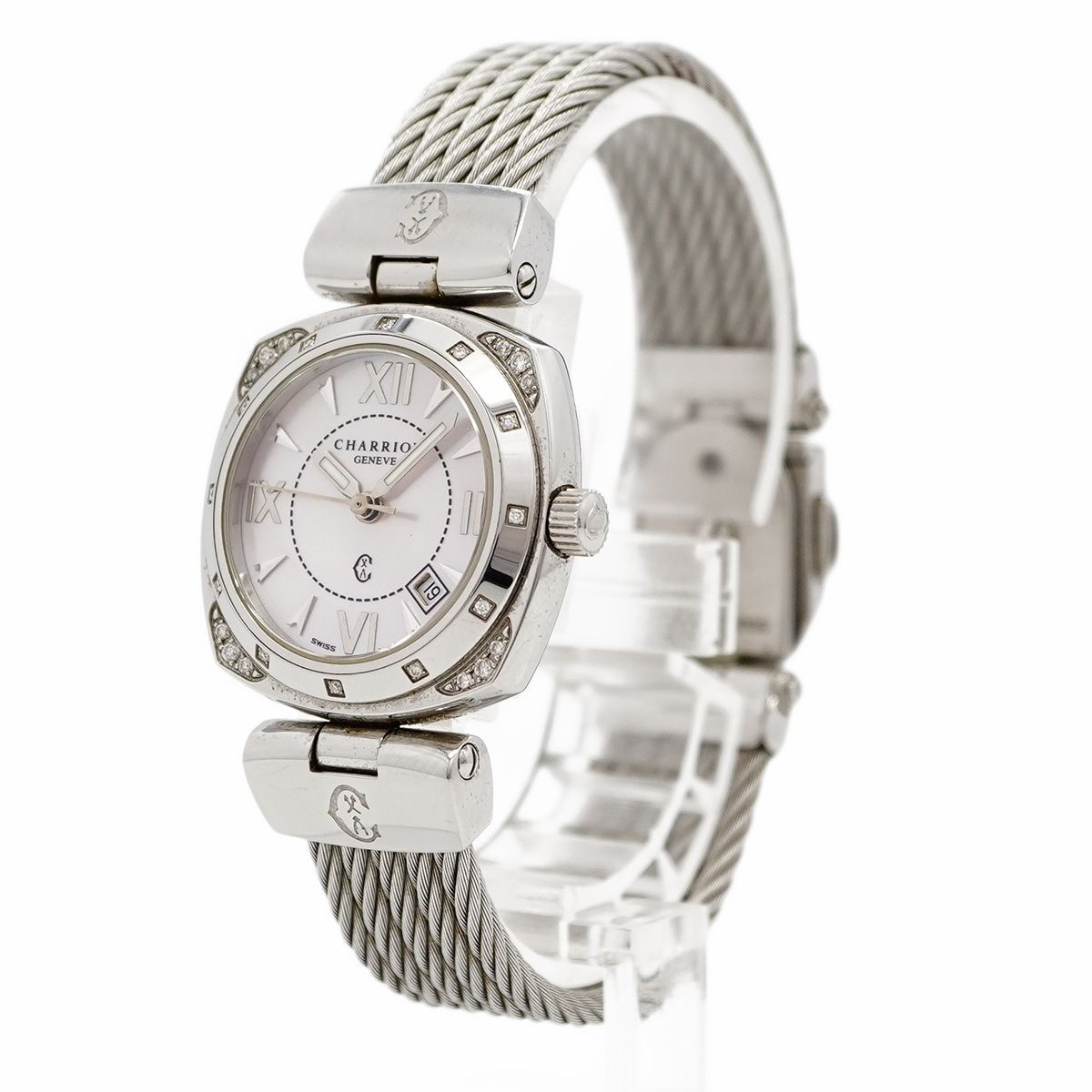 5 wwo 0340 シャリオール アレキサンダー ALEXS ピンク文字盤 腕時計 レディース