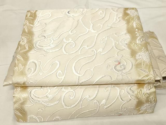 平和屋着物 ワンタッチつけ帯 唐織 日本蚕 本小石丸 鳳凰花文 金糸 説明書付き やまと誂製 紙 き 正絹 dy