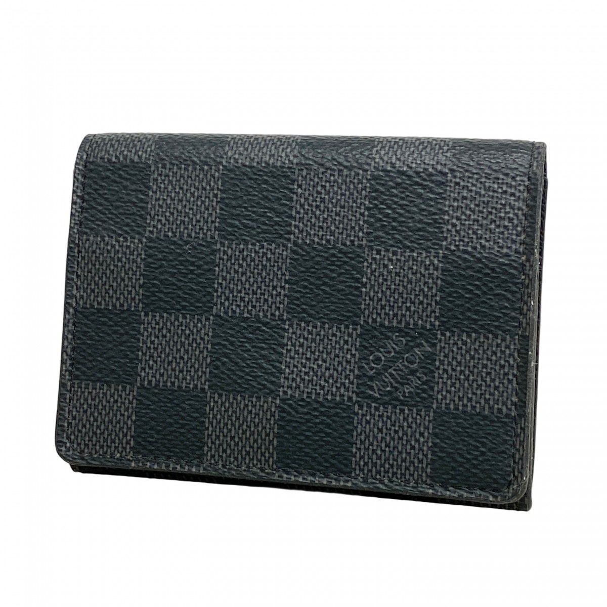 5 od 4755 ルイヴィトン 名刺入れ ダミエ グラフィット アンヴェロップカルトドゥヴィジット N 63338 グレー ブラック メンズ