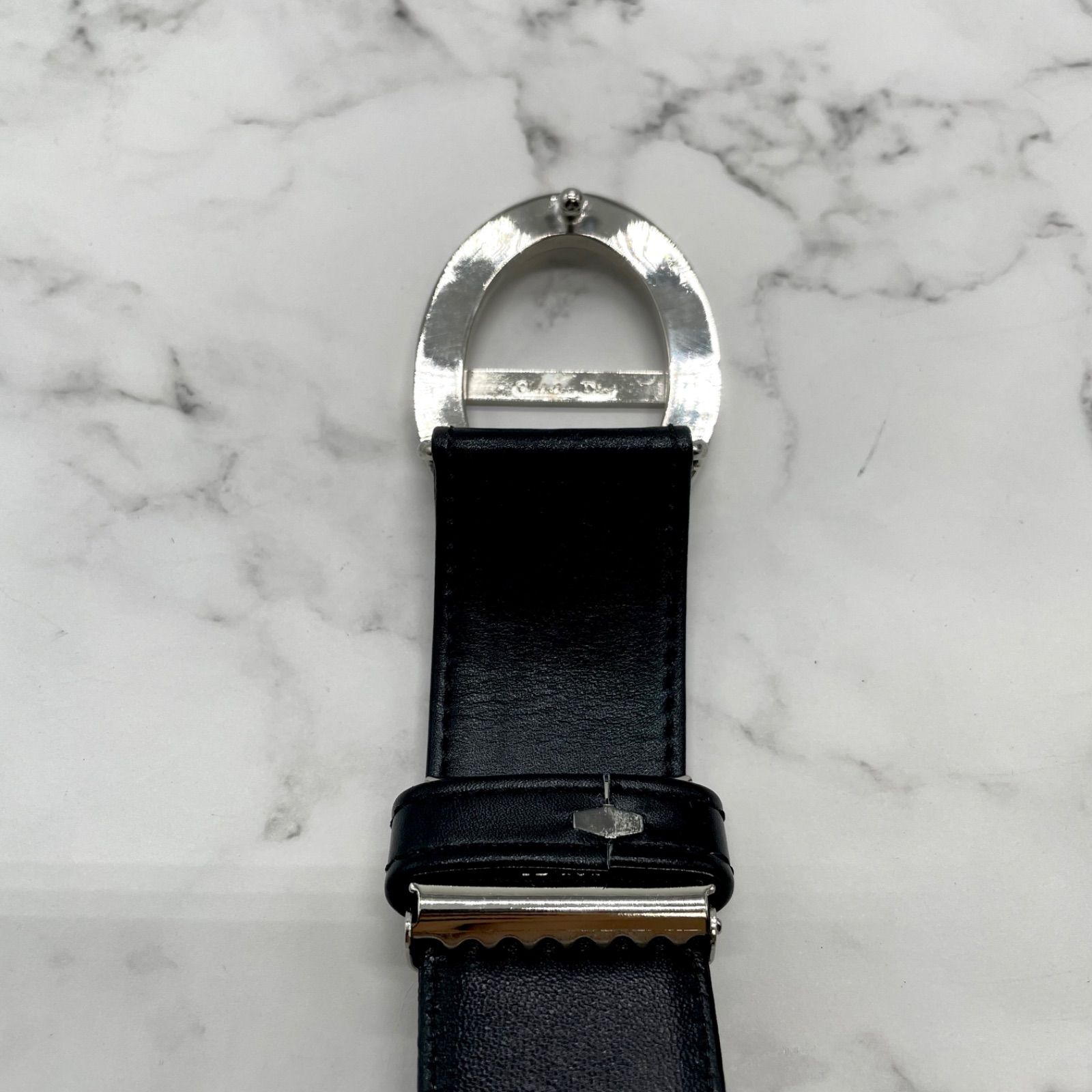 Christian 割引 Dior クリスチャンディオール ベルト CDロゴ バックル