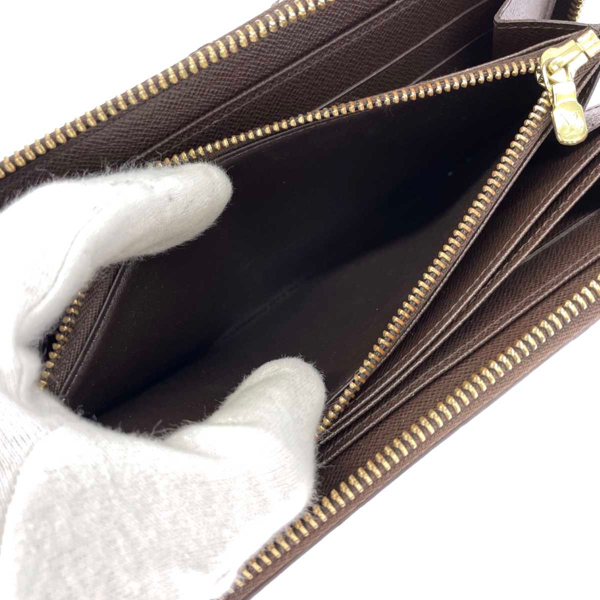 LOUIS VUITTON ルイヴィトン ラウンドファスナー長財布 ダミエ/エベヌ