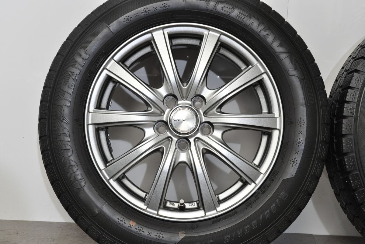  ホイール VEX 15 in 6 J 43 PCD 100 アイスナビ7 195 65 R レクサスCT 200 h プリウス ウィッシュ カローラスポーツ インプレッサ 15インチ タイヤ ホイールセット
