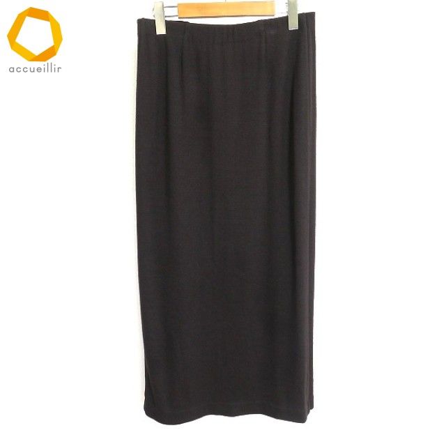 a ミッソーニ MISSONI ロング タイト スカート 42 茶 ニット サイドスリット ストレッチ ウール混 イタリア製 レディース 972615 k 01