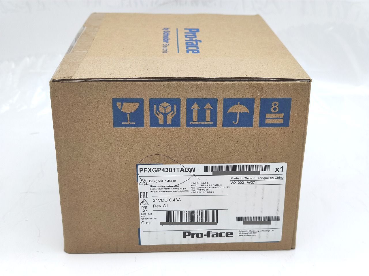 インボイス対応 箱書込あり Pro face 24 VDC 0 43 A Rev O 1