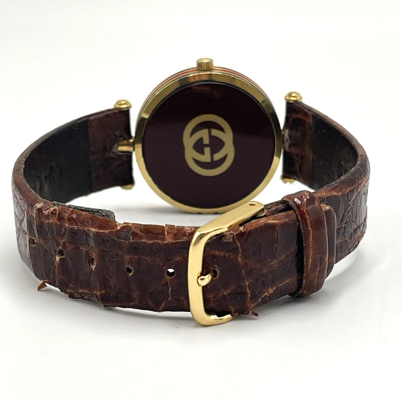 ビンテージ】GUCCI グッチ シェリーライン ヴィンテージ ラウンド 