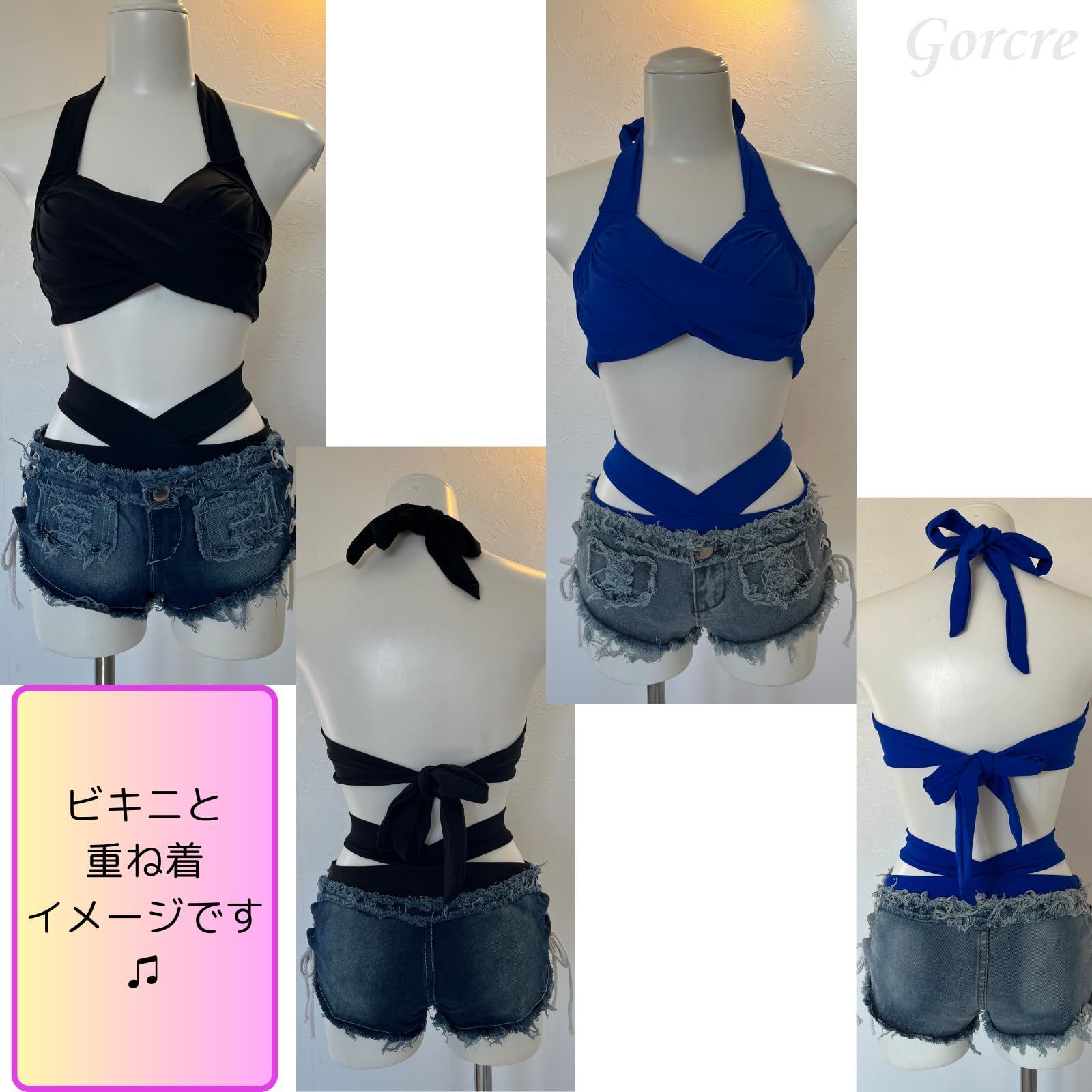 セクシー 編み紐 パンツ ミニ クラッシュ ジーンズ ダメージ マイクロ