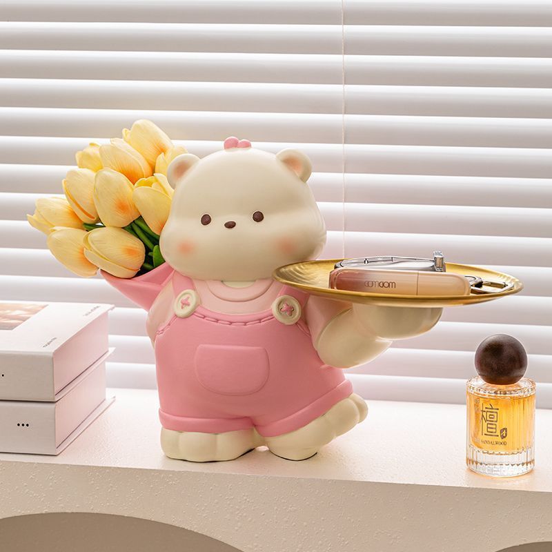 鍵の置物　オブジェ　インテリア小物 小物入れ 鍵置き 置物 インテリア オブジェ 花瓶にも 花束を持っている