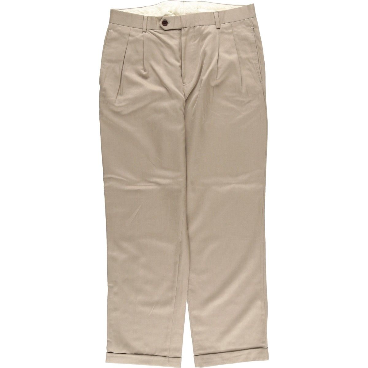 古着 ブルックスブラザーズ Brooks Brothers MADISON FIT ツータック ウールパンツ スラックス メンズw 34相当 eaa 569267