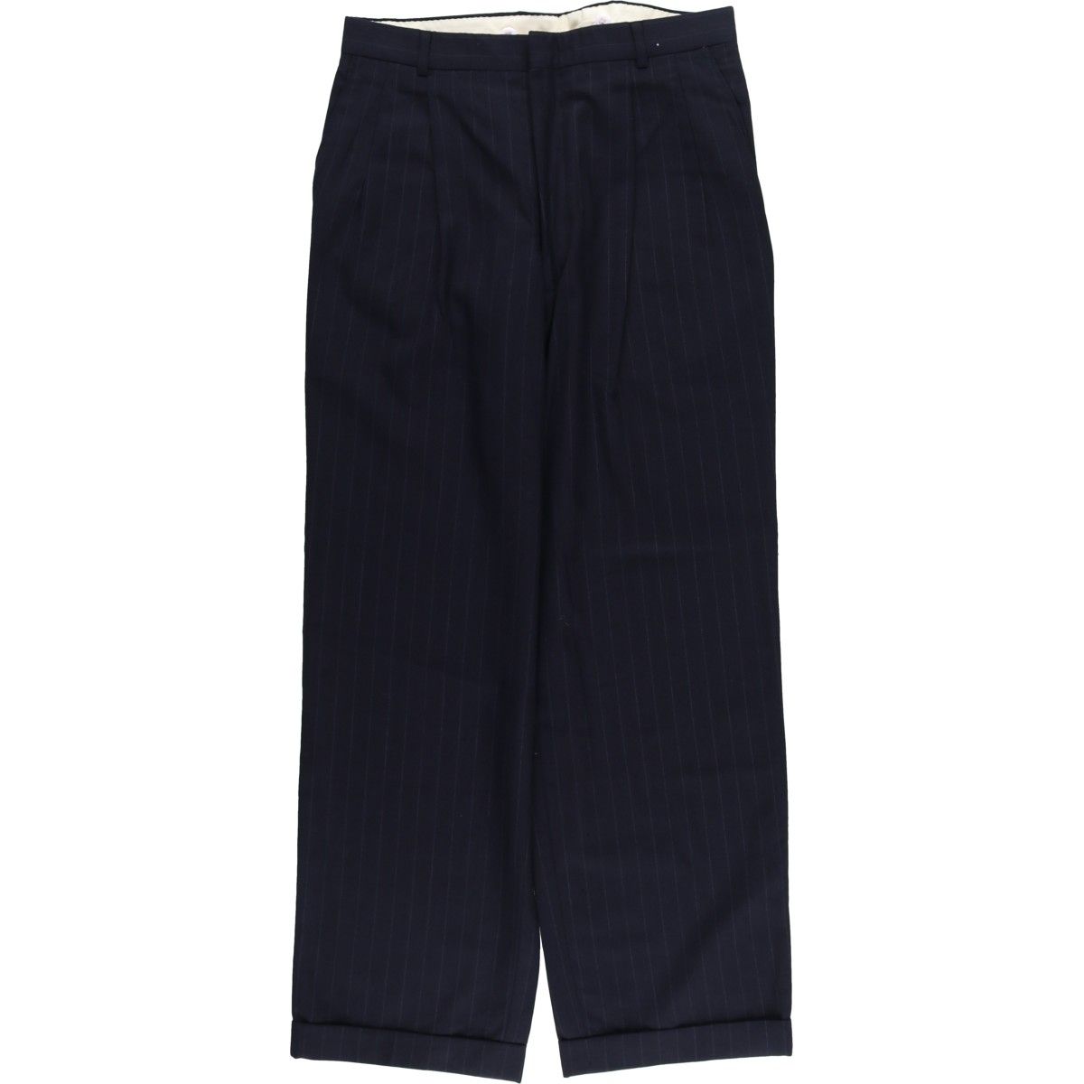 古着 ストライプ柄 ツータック スラックスパンツ メンズw 32相当 ヴィンテージ eaa 569291