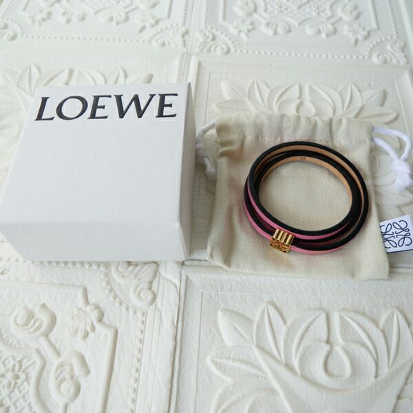LOEWE ロエベ レザー ブレスレット バングル 箱 保存袋 新品□正規品□送料無料□ギフト包装無料】 LOEWE ロエベ メタル