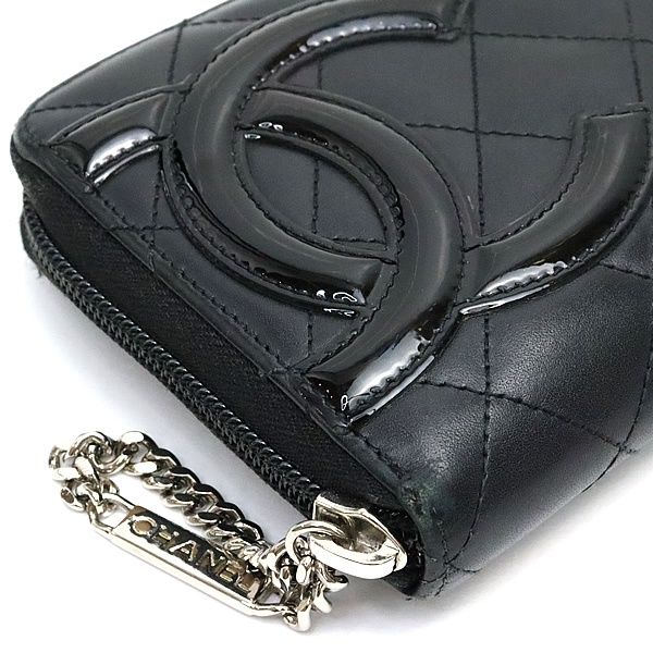 CHANEL カンボライン長財布エナメル 広尾店】 シャネル CHANEL カンボンライン ラウンドファスナー 長財布