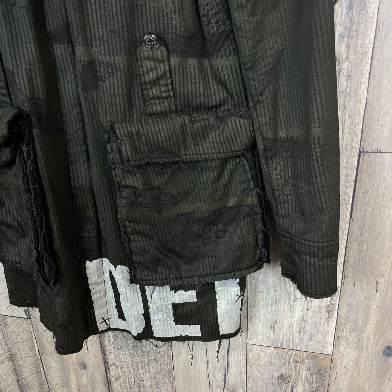 h.NAOTO H.ANARCHY ジャケット h.NAOTO H.ANARCHYISM for PLUS 00s Distressed Cut-out Buttons