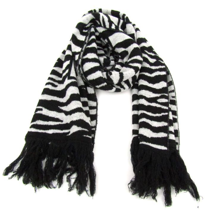 パーリーゲイツ マフラー ストール ゼブラ柄 ロゴ ゴルフウエア