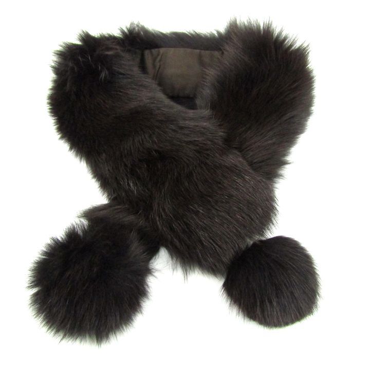 サガフォックス ファー マフラー ティペット ポンポン ブランド レディース ダークブランド SAGA FOX