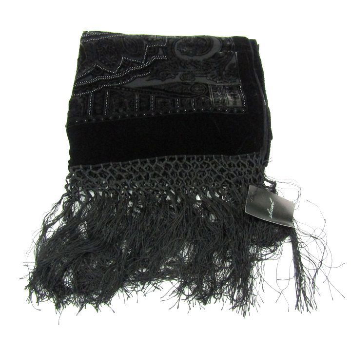 ショール ストール ベルベット レース シルク ブランド レディース ブラック SCHORL