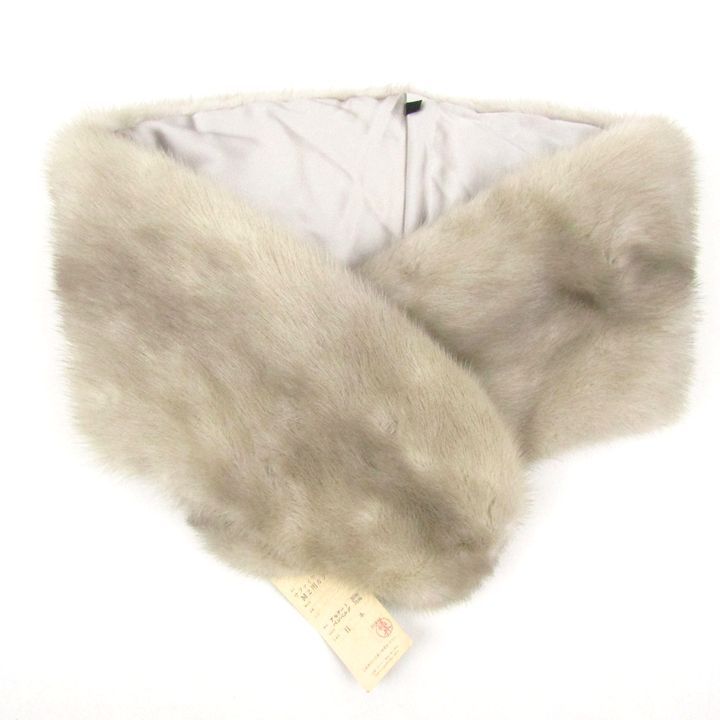 エムジーセーブル サファイヤミンク ファー マフラー ショール ティペット ブランド レディース グレージュ MG SABLE