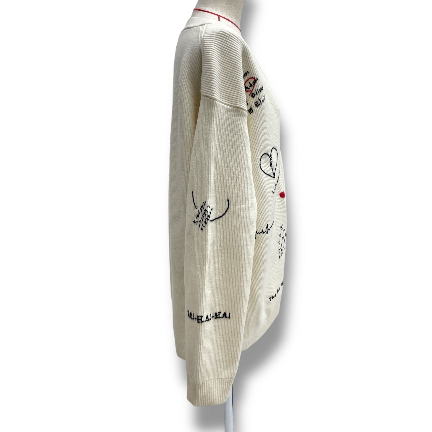 試着のみ　フレームワーク　ハンド刺繍ラブカーディガン FRAMeWORK ハンド刺繍ラブカーディガン 【公式通販】