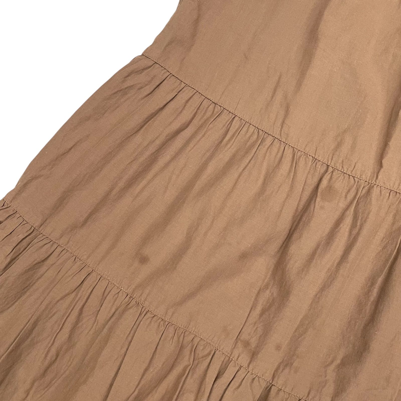  EM 11127 PINK HOUSE ピンクハウス ノースリーブワンピース ブラウン 茶色 フリル ノースリーブ カットソーワンピース