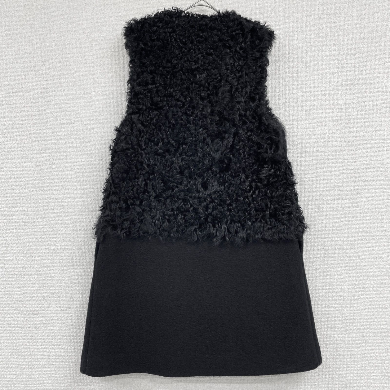 EFFE BEAMS エッフェビームス GELLI ムートンロングベスト ジレ 異素材