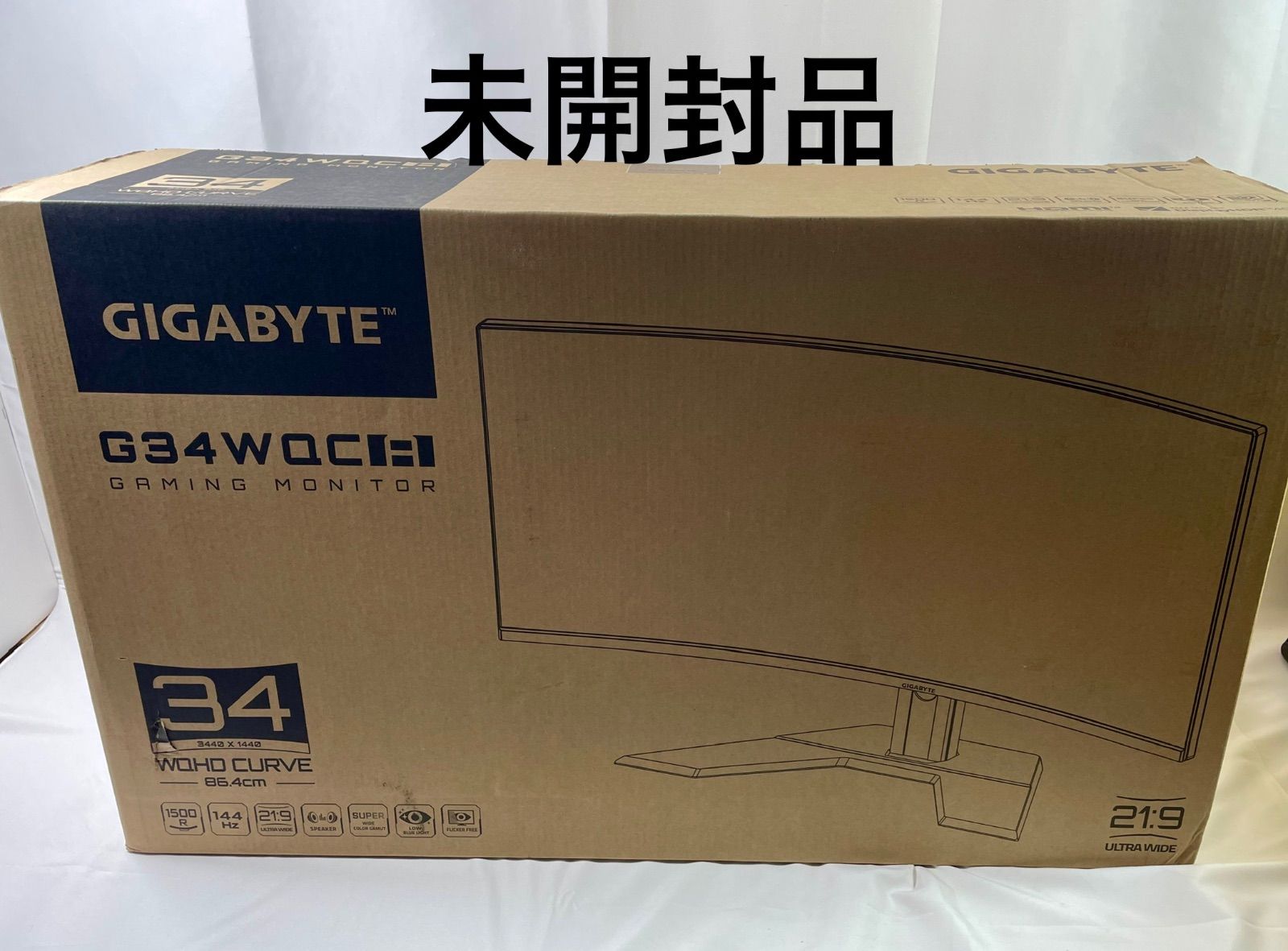 A 2135 ゲーミングモニター 34インチ 曲面型 G 34 WQC 箱ダメージあり