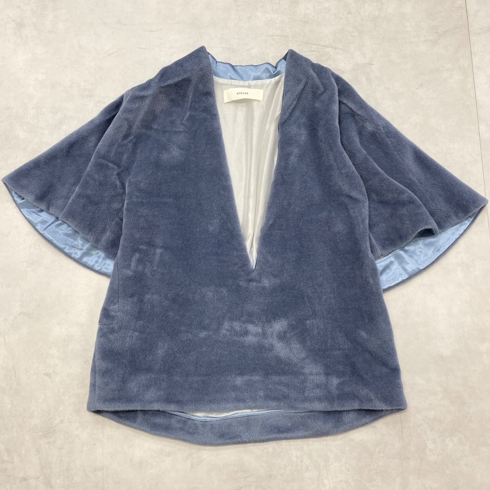 CYCLAS シクラス トップス ブラウス フレア ケープ ファー アルパカ