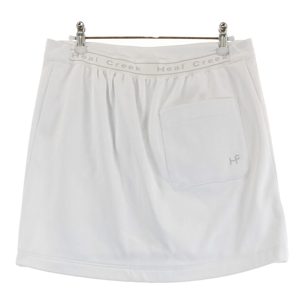 美品　Heal Creek ホワイトスカート サイズ：42 HEAL CREEK ヒールクリーク 裏起毛 切替 中綿スカート 蓄熱