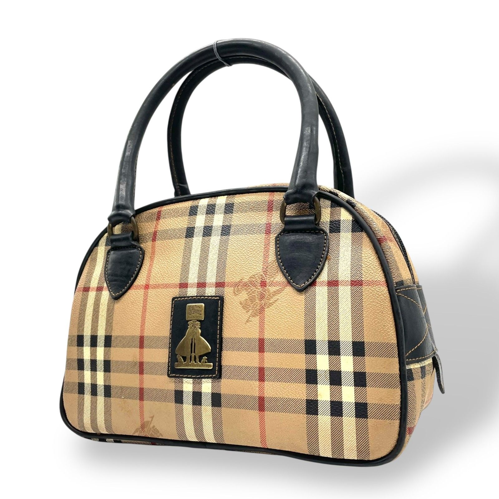 Burberry ミニボストンバッグ シャドーホース入り