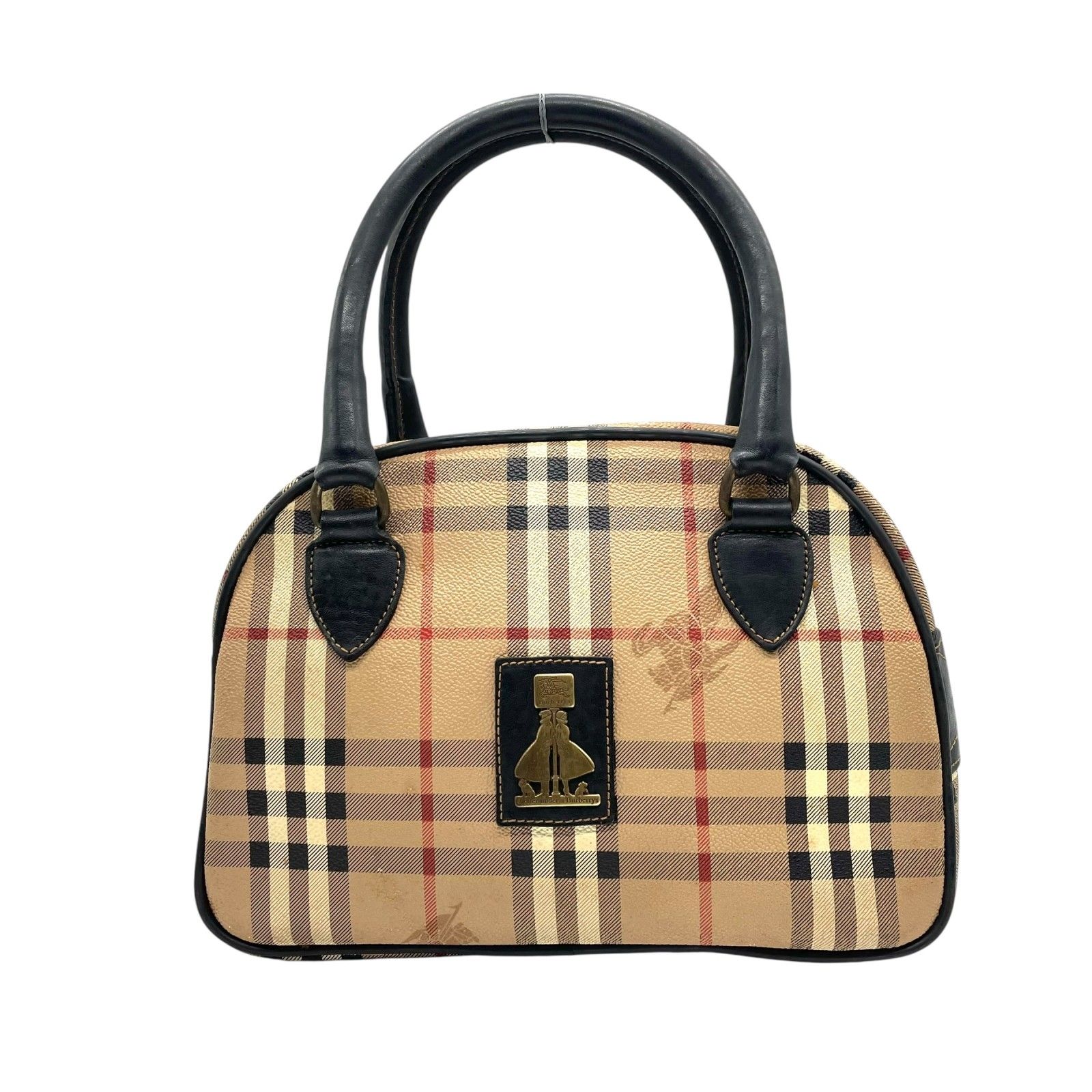 Burberry ミニボストンバッグ ハンドバッグ ホース ノバチェック 金具 