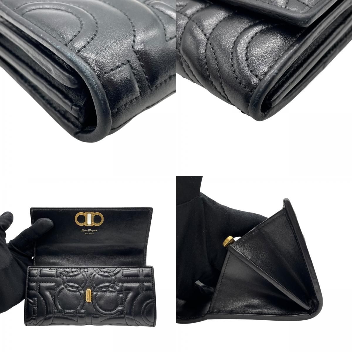 Salvatore Ferragamo フェラガモ 長財布 ガンチーニ ダブルガンチーニ