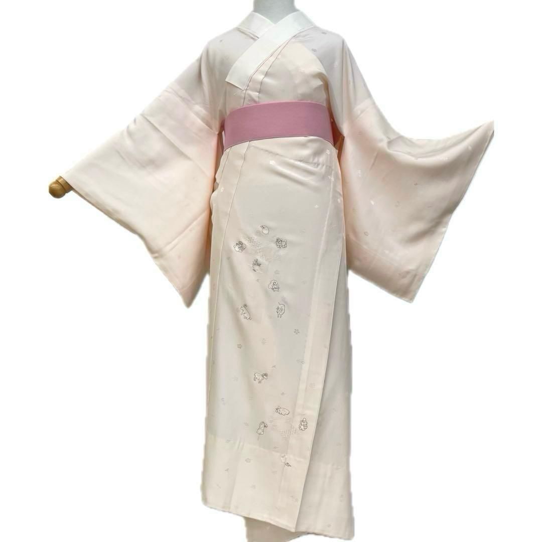 着物と帯 時流 J 25923 ts 正絹 長襦袢 汕頭蘇州刺繍 十二支