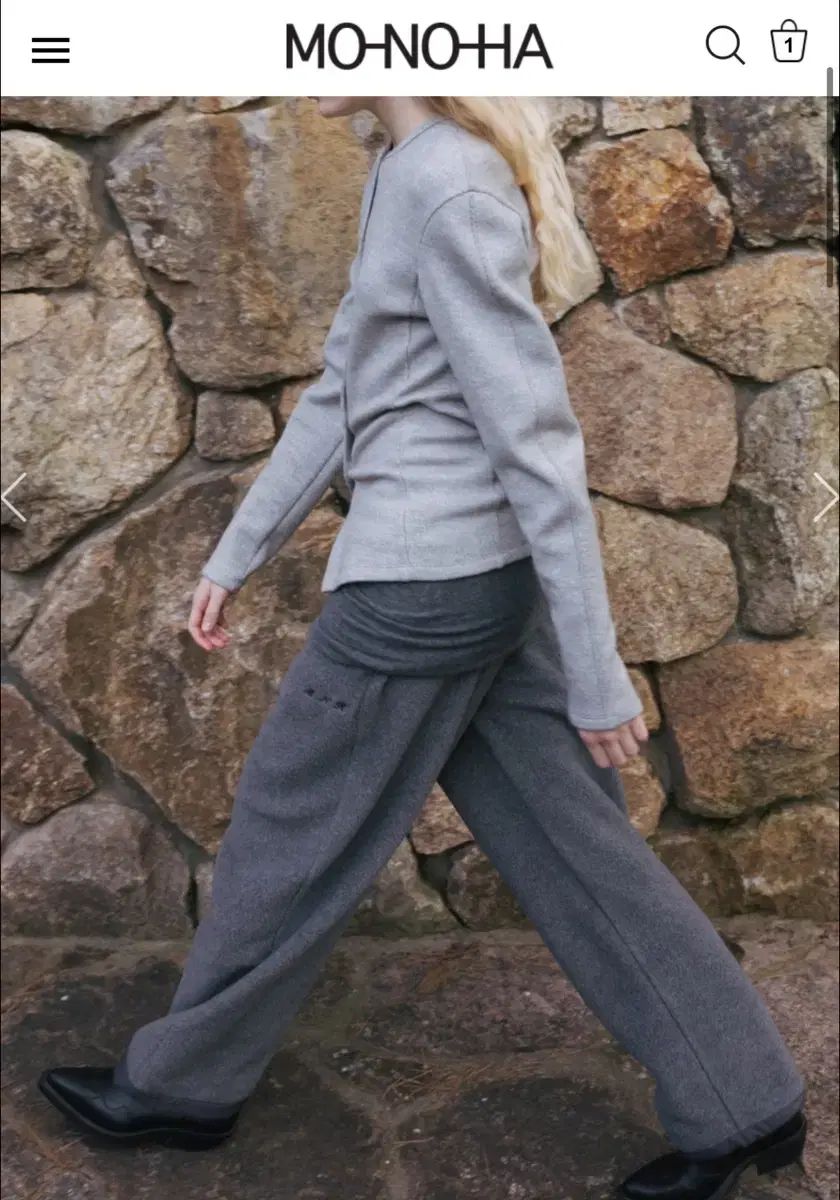  モノハ ラウンジ フリース パンツ DARK GRAY ジョガーパンツ スウェットパンツ パンツ