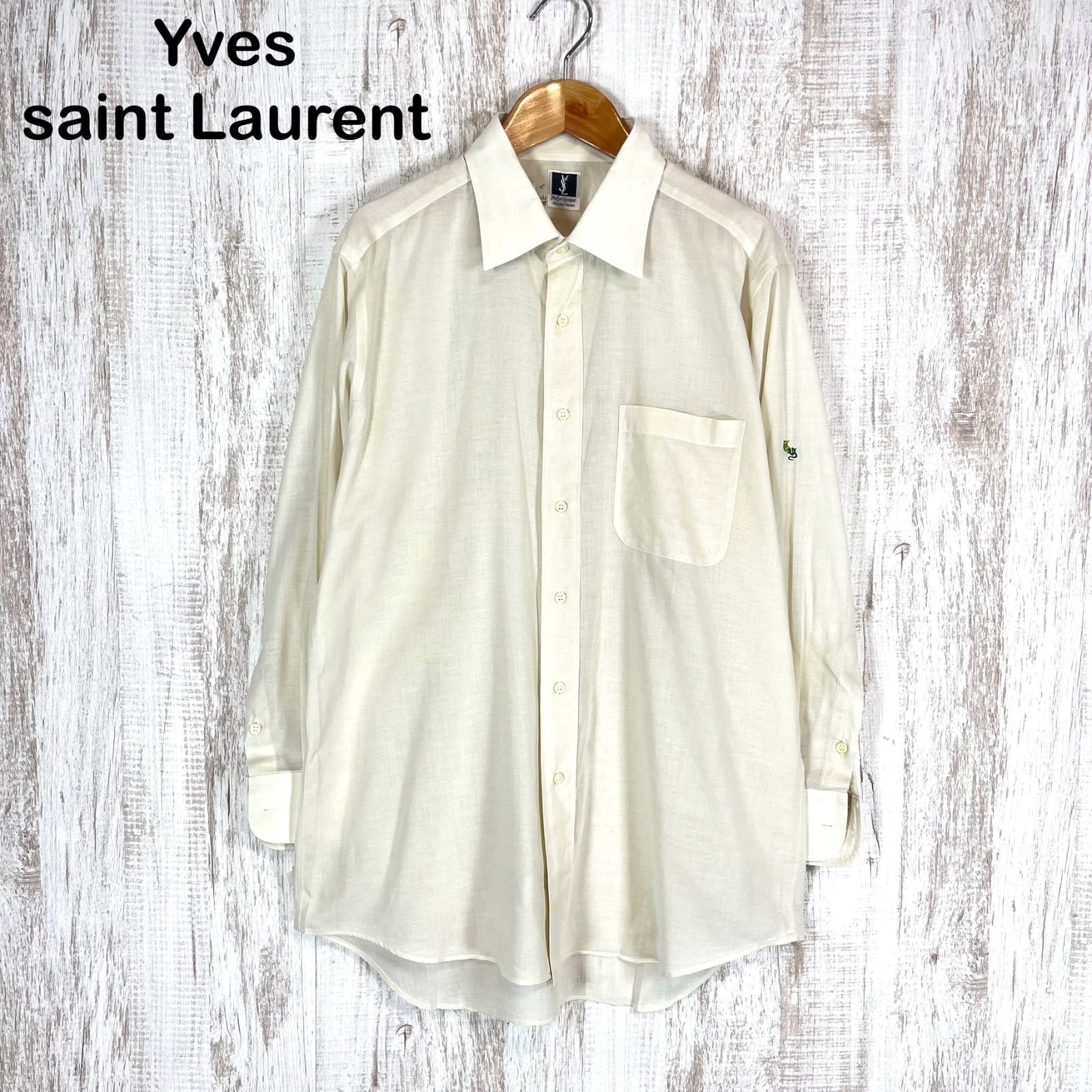 Yves Saint Laurent イブサンローラン ウォッシャブル リネン 長袖 