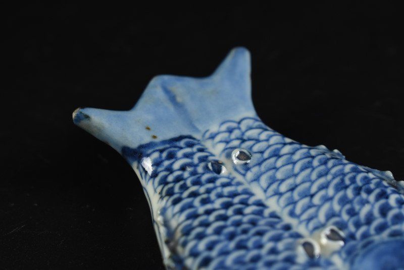 蔵A4328】中国古美術 南京古染 双魚香合 明時代 - メルカリ