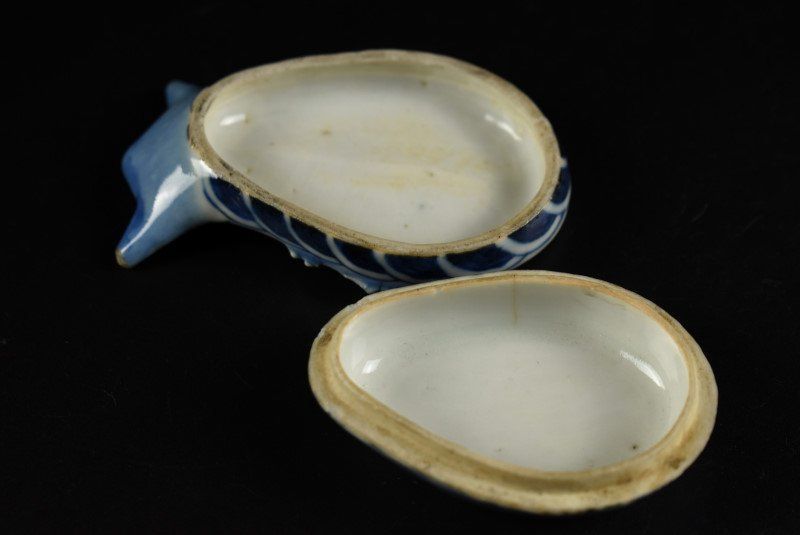 蔵A4328】中国古美術 南京古染 双魚香合 明時代 - メルカリ