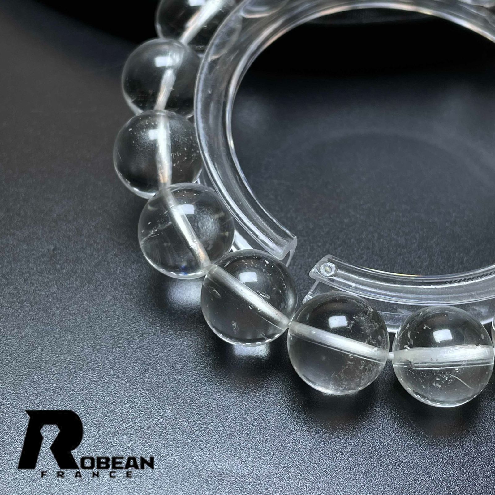  夢色 EU製 定価9万円 ROBEAN ホワイトトパーズルチルクォーツ パワーストーン 天然石 お守り プレゼント 11 6 12 mm ブレスレット アクセサリー