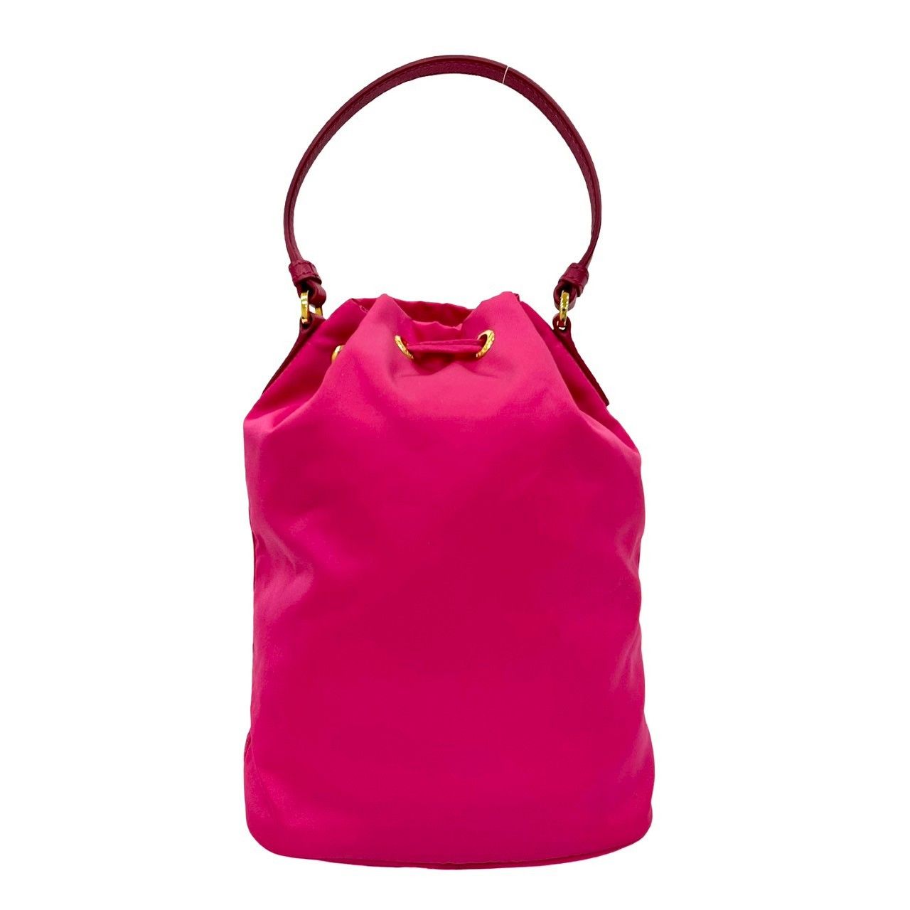 ほぼ未使用 PRADA プラダ デュエット 三角ロゴ 金具 テスート ナイロン レザー 2way ミニ ショルダーバッグ ハンドバッグ ピンク 56149 ほぼ未使用 PRADA プラダ デュエット 三角ロゴ 金具 テスート ナイロン
