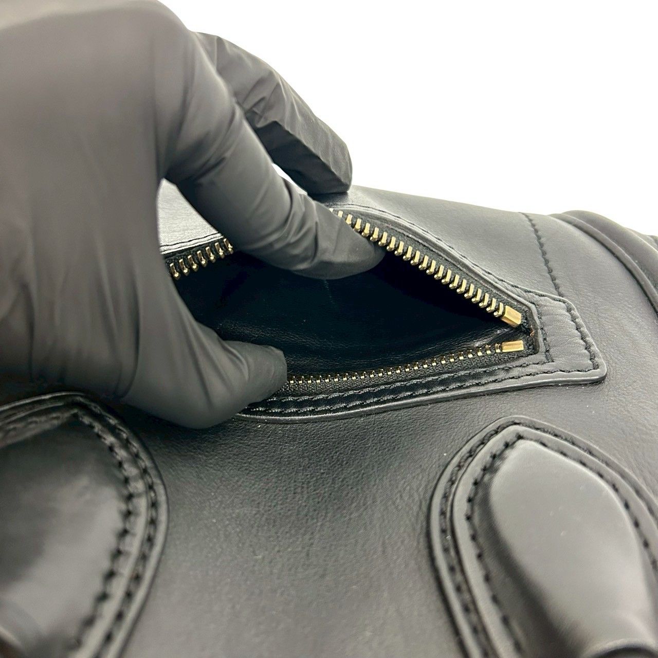 【mｍczo】CELINE セリーヌ ハンドバッグ 極 美品 CELINE セリーヌ ラゲージ マイクロショッパー レザー 本革