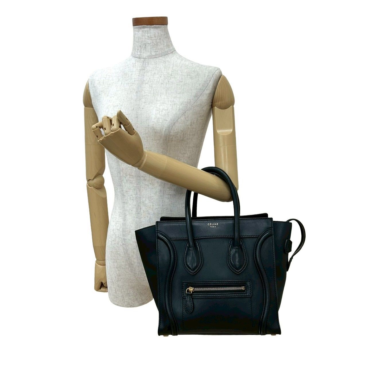 極 美品 CELINE セリーヌ ラゲージ マイクロショッパー レザー 本革