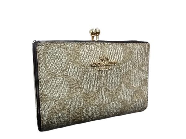 COACH コーチ 二つ折り財布 キスロック ミディアム ウォレット C8724