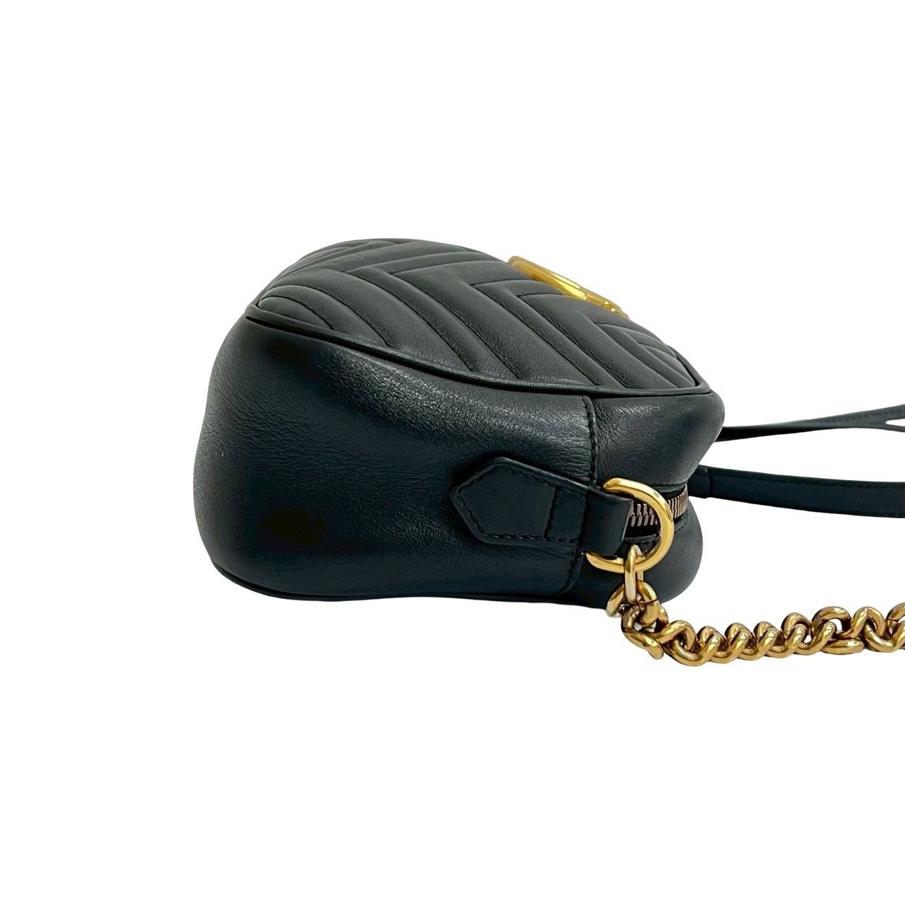 極 美品 袋付き GUCCI グッチ キルティング GGマーモント レザー 本革