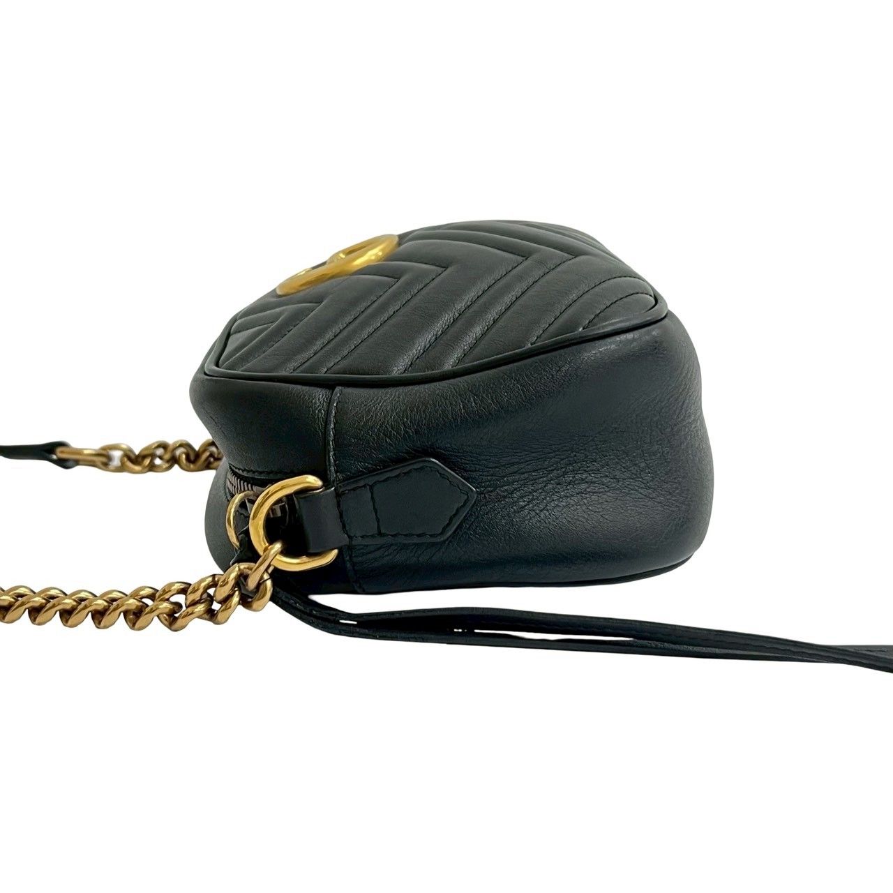 極 美品 袋付き GUCCI グッチ キルティング GGマーモント レザー 本革