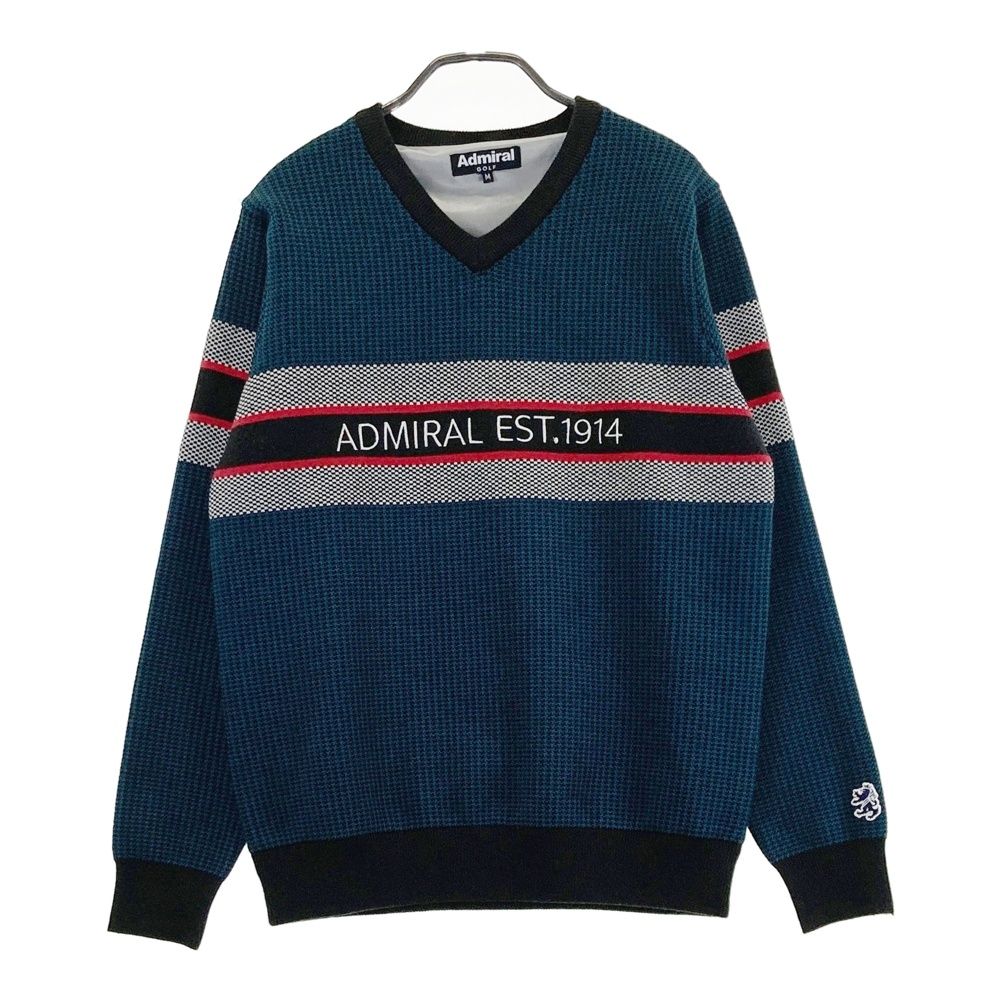 サイズ：M ADMIRAL アドミラル 裏地付き ニット セーター ブルー系