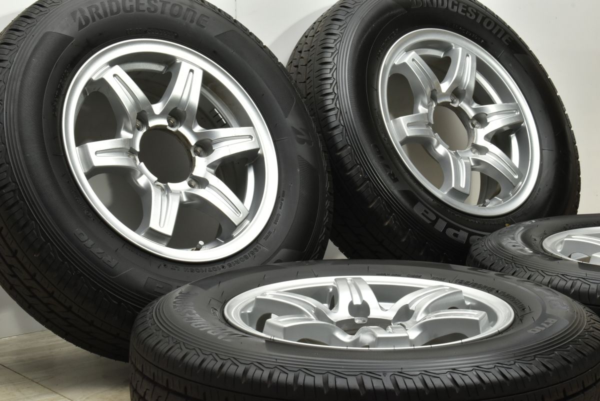 バリ溝 グランヴァード 15 in 6 J 35 PCD 139 7 ブリヂストン エコピア R 710 195 80 LT キャラバン ハイエース レジアスエース 可